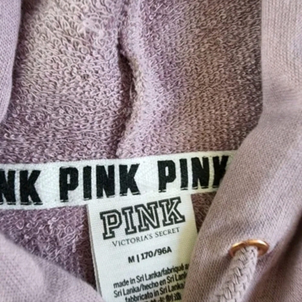 VICTORIA SECRET PINK CROPPED HOODED SWEATSHIRT - Picture 4 of 4